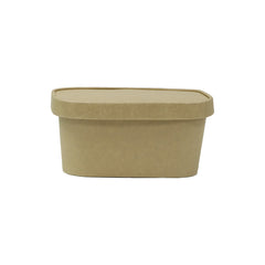 Kraft Paper Container 1000ML With Paper Lid 25 Pieces
