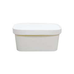 White Paper Container 1000ML With Paper Lid 300 Pieces