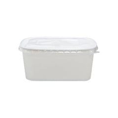 White Paper Container 1000ML With PP Lid 25 Pieces
