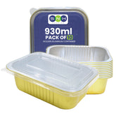 Gold Aluminum Foil Container 930ML With Lid