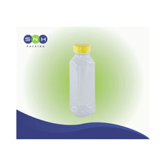 Plastic Juice Bottle 330ml Square Shape Lid 160 Pieces