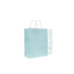Turquoise Paper Bag 16X8X22CM Twisted Handle