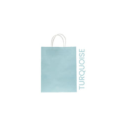 Turquoise Paper Bag 16X8X22CM Twisted Handle