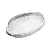 Bagasse Burrito Bowl White 18 Oz Pet Lid 1X300 Pieces