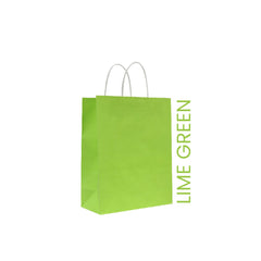 LimeGreen Paper Bag 26X12X33CM Twisted Handle