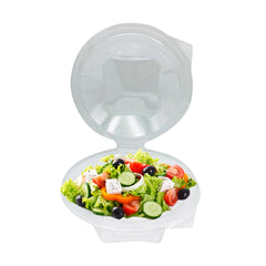 Plastic Clear Salad Bowl 32oz Hinged