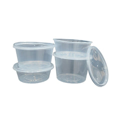 Clear Microwavable Container Round With Lid 1X500 Pieces