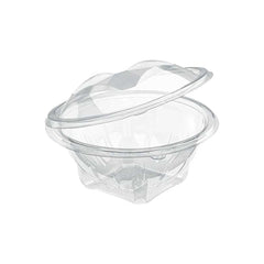 Plastic Clear Salad Bowl 16oz Hinged