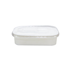 White Paper Container 500ML With PP Lid 25 Pieces