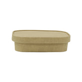 Kraft Paper Container 500ML With Paper Lid 25 Pieces