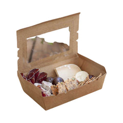 Kraft Lunch Box With Window 50 Pieces