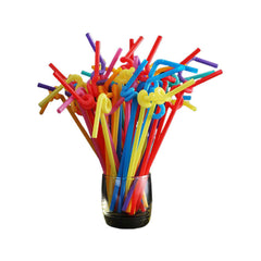 Fancy Flexible Straw Multi Color 6MM 500 Pieces