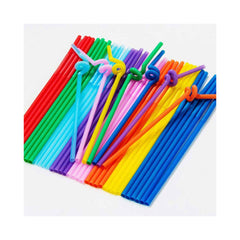 Fancy Flexible Straw Multi Color 6MM 500 Pieces