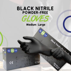 Black Nitrile Glove 100 Pieces