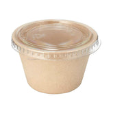 Bagasse Sauce Cup 4 Oz With Lid 100 Pieces