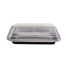 Microwave Container Rectangle With Lid 1X150 Pieces