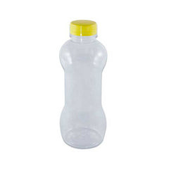 Clear Plastic Juice Bottle 330ML Dumbbell Lid