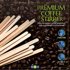 SNH Coffee Stirrer Stick 14CM Unwrapped 1000 Pieces