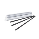 Paper Straw Black Wrapped 6 MM 100 Pieces