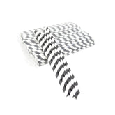 Paper Straw Black White 8 MM 100 Pieces