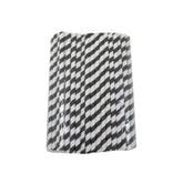 Paper Straw Black White 8 MM 300 Pieces