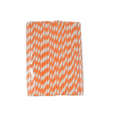 Paper Straw Orange White 6 MM 300 Pieces