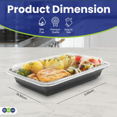 Microwave Container 1 Section With Lid