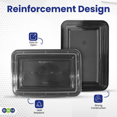 Microwave Container 1 Section With Lid