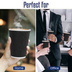 Ripple Coffee Cup 12 Ounce Black 1X1000 Pieces