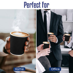 Ripple Coffee Cup 8 Ounce Black 1X500 Pieces