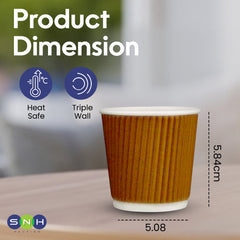 Ripple Coffee Cup 4 Ounce Without Lid 1X1000 Pieces