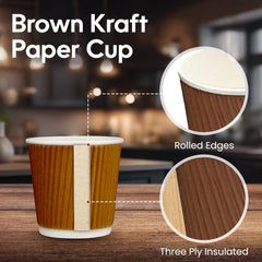 Ripple Coffee Cup 4 Ounce Without Lid 1X1000 Pieces