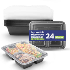 Microwave Container 3 Section With Lid