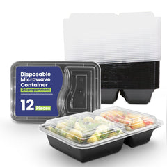 Microwave Container 2 Section With Lid