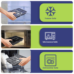 Microwave Container With Lid 5 Compartment 1X200 Pieces