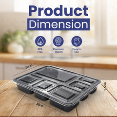 Microwave Container 6 Section With Lid
