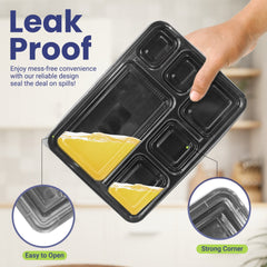 Microwave Container 6 Section With Lid