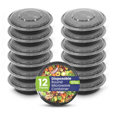 Round Microwave Container 37oz With Lid