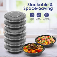 Round Microwave Container 37oz With Lid