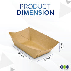 Kraft Paper Food Boat Tray #2 Small