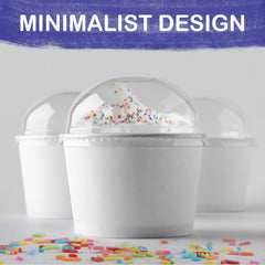 Paper Ice Cream Cup 4 OZ With Dome Lid 1X1000 Pieces