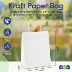 White Paper Bag Twisted Handle 50 Pieces