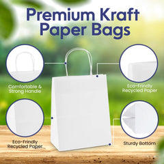 White Paper Bag Twisted Handle 20 Pieces