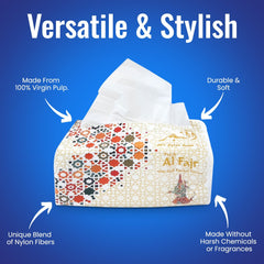 Al Fajr Nylon Facial Tissue 600 Sheet 2 Ply Pack 5 Pieces
