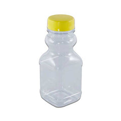 Clear Juice Bottle 250ML Bottom Square Lid