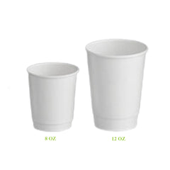 Coffee Cup White 8 Oz Double Wall 20X25 1X500 Pieces
