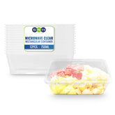Clear Microwavable Container Rectangle 750ML With Lid