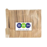 Disposable Wooden Forks Beige 90GM 50 Pieces