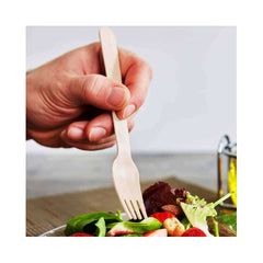 Disposable Wooden Forks Beige 90GM 50 Pieces