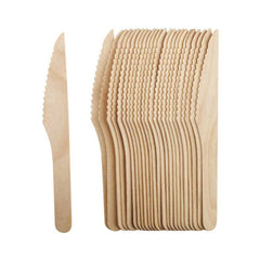 Disposable Wooden Knife Beige 90GM 50 Pieces